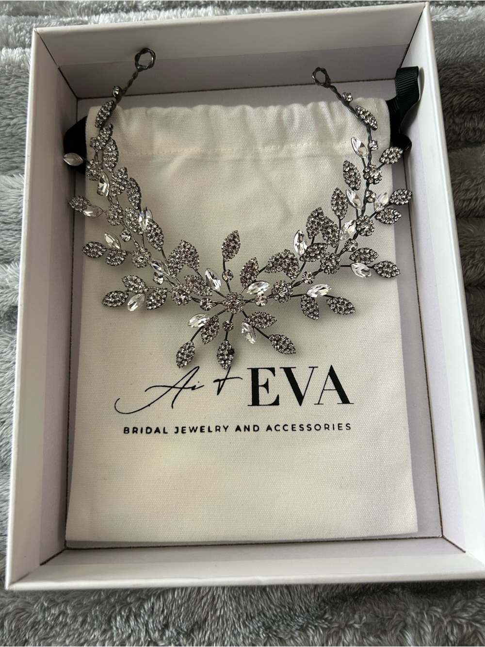 Silver Crystal Bridal Head Peice